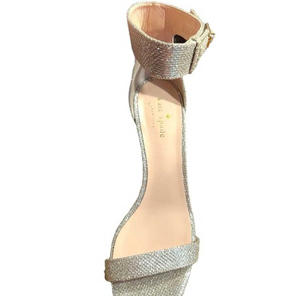 KATE SPADE Silver Glitter Authentic Wedge Heels A… - image 5