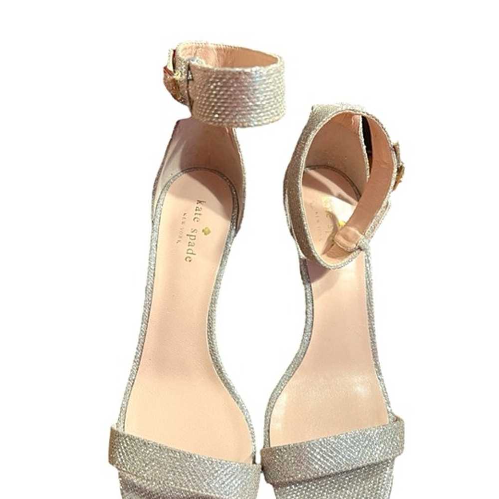 KATE SPADE Silver Glitter Authentic Wedge Heels A… - image 6