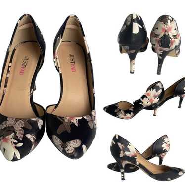 Just fab size 8 Heels. Floral brown blac - image 1