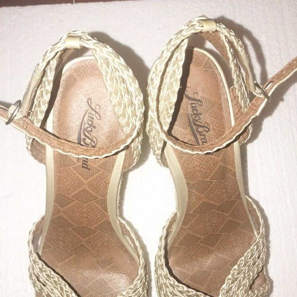 Lucky brand ladies  lainey wedges 8M/38 - image 5