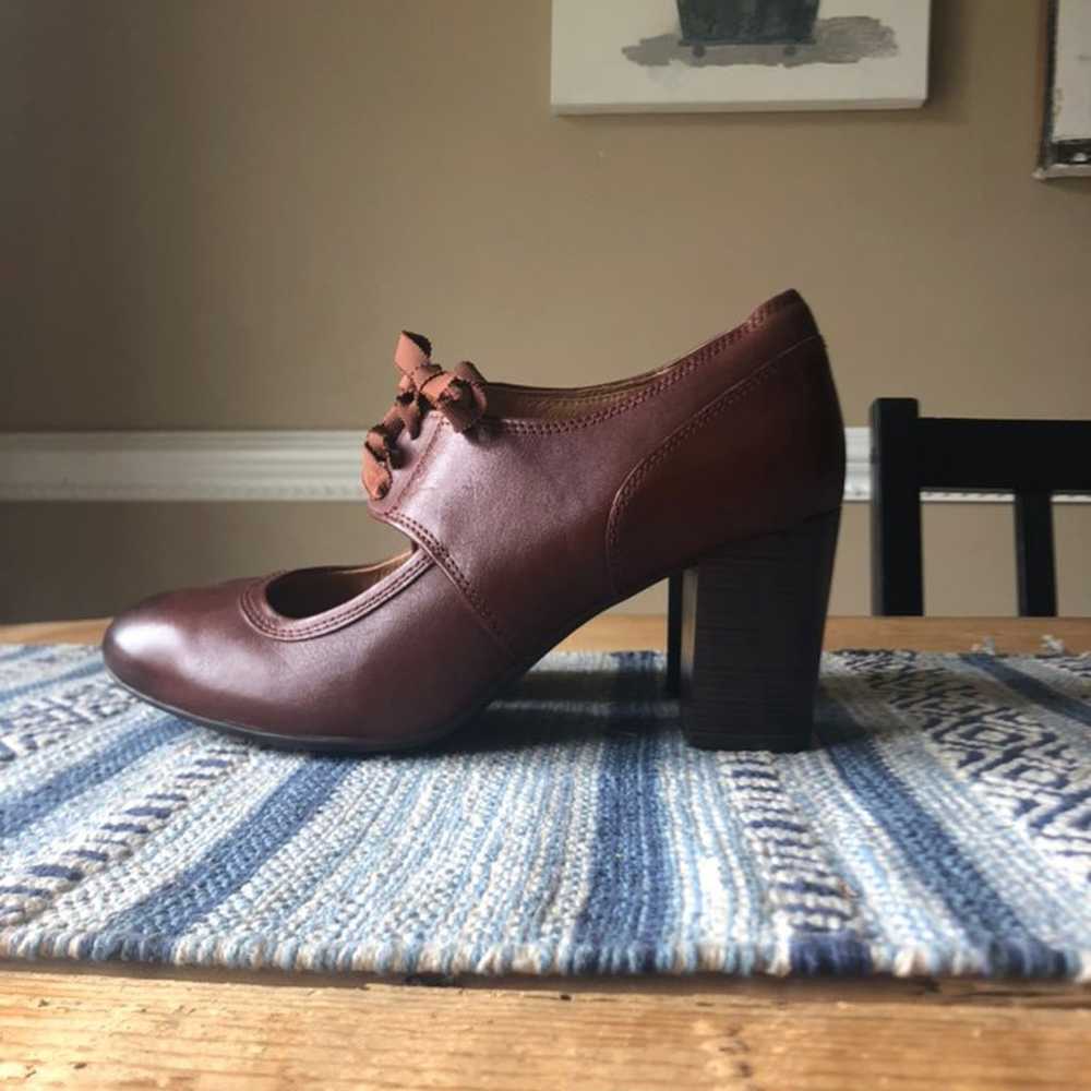 Clark's Brown Leather Heels - image 1