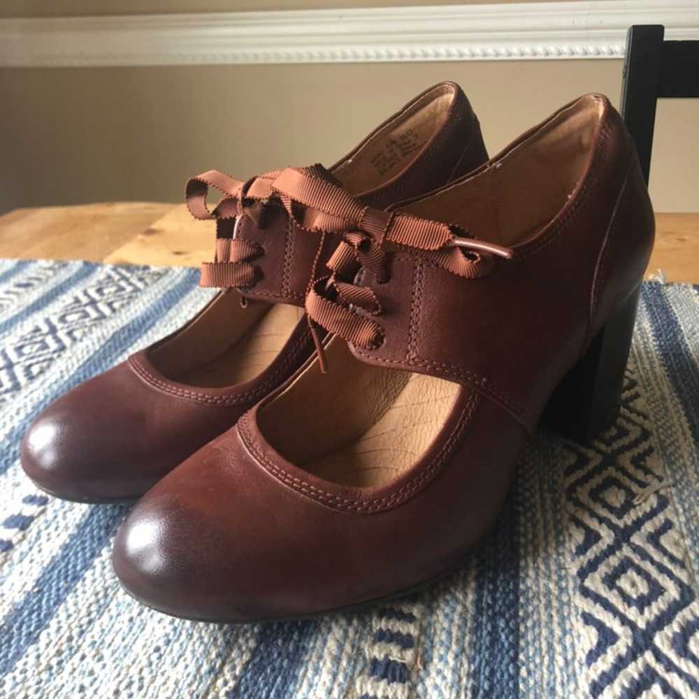 Clark's Brown Leather Heels - image 2