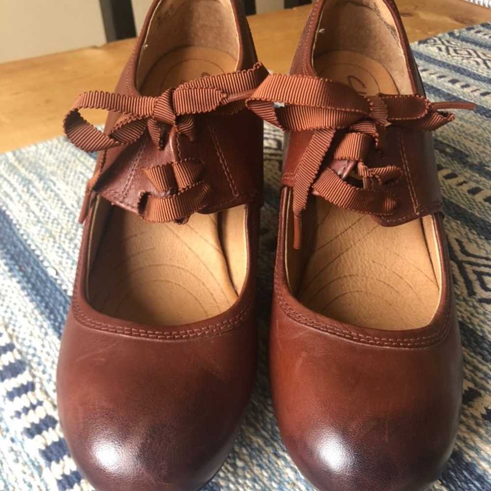 Clark's Brown Leather Heels - image 3