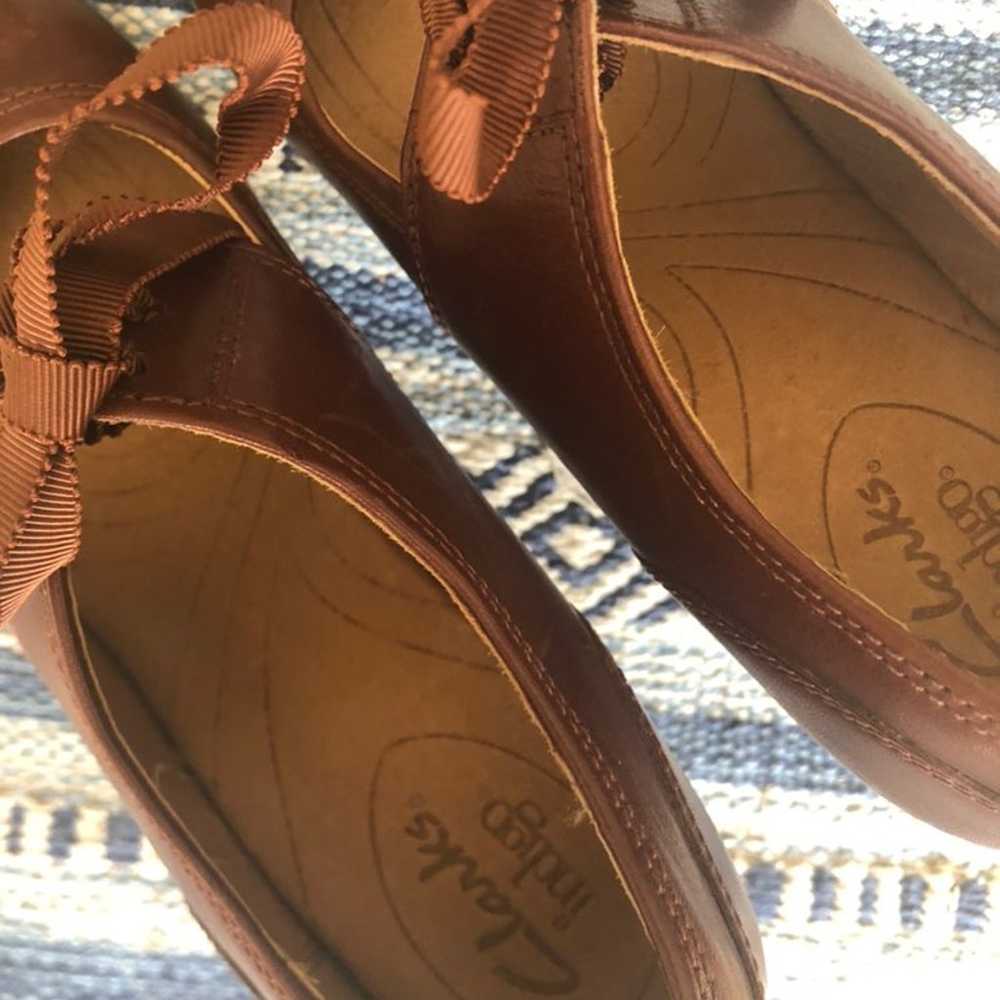 Clark's Brown Leather Heels - image 4