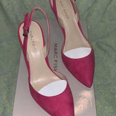 Medium Pink Suede Pump—Marc Fisher