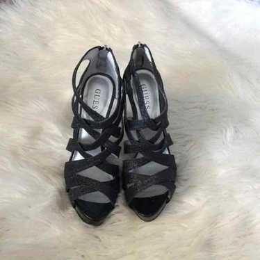 Guess size 8 black strapy heels - image 1