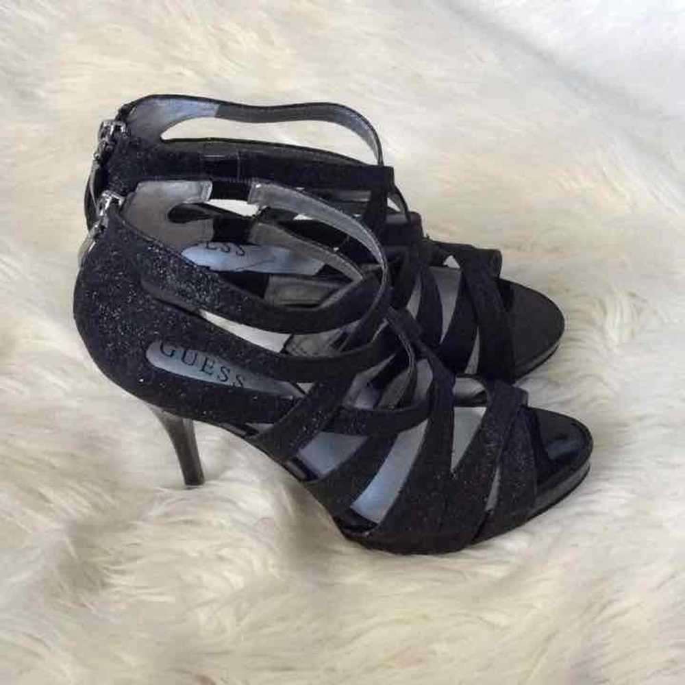 Guess size 8 black strapy heels - image 2