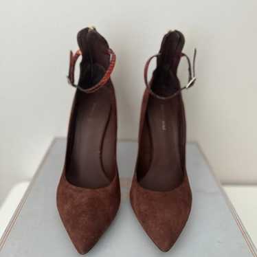 Bruno Magli Brown / Rust Pointe Toe Pumps with bu… - image 1