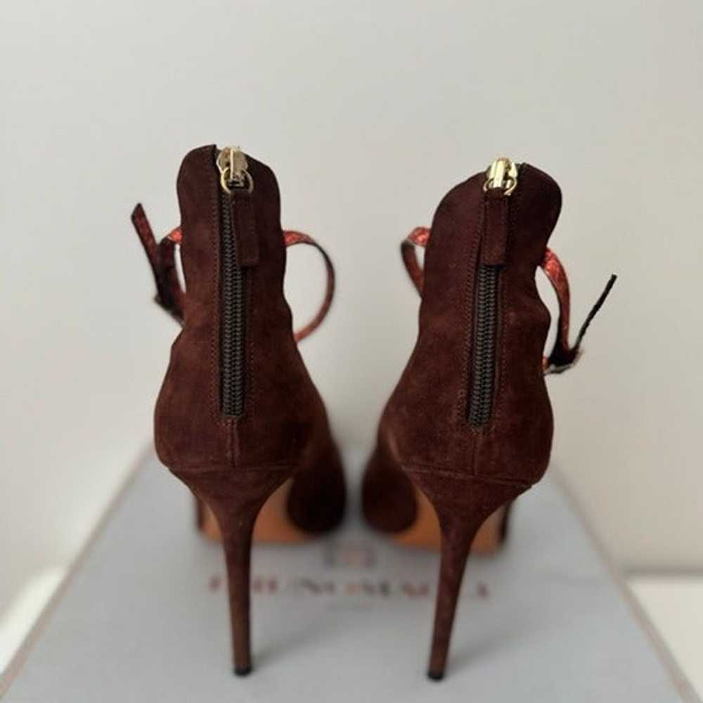 Bruno Magli Brown / Rust Pointe Toe Pumps with bu… - image 2