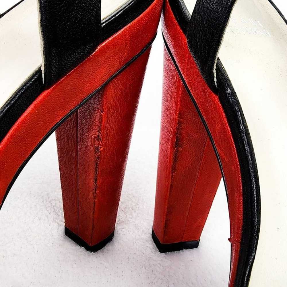Stuart Weitzman Black White Red Heels Size 7.5 St… - image 5