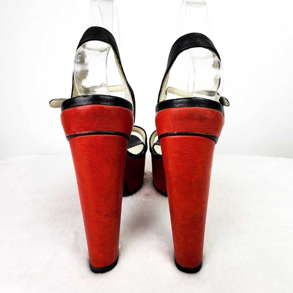 Stuart Weitzman Black White Red Heels Size 7.5 St… - image 7