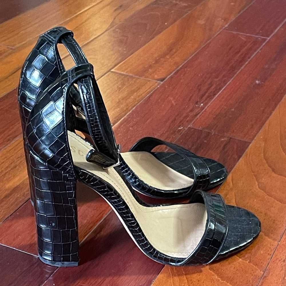 Schutz Black Croco Leather Ankle Strap heels - image 3