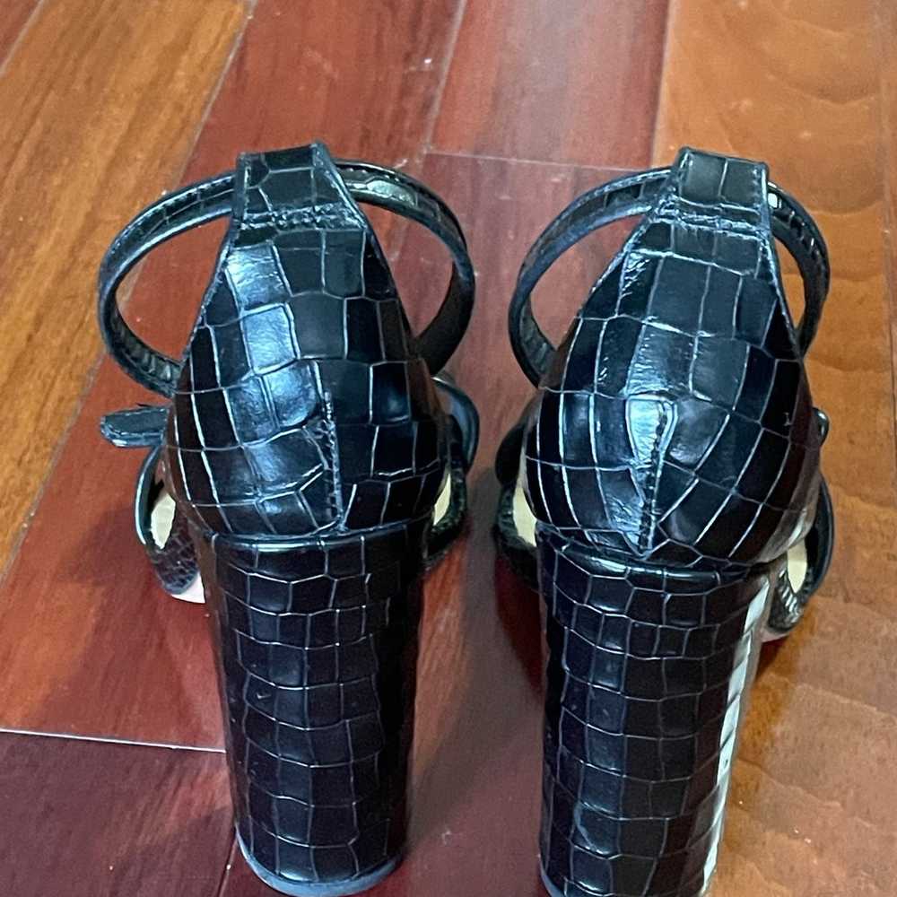 Schutz Black Croco Leather Ankle Strap heels - image 4