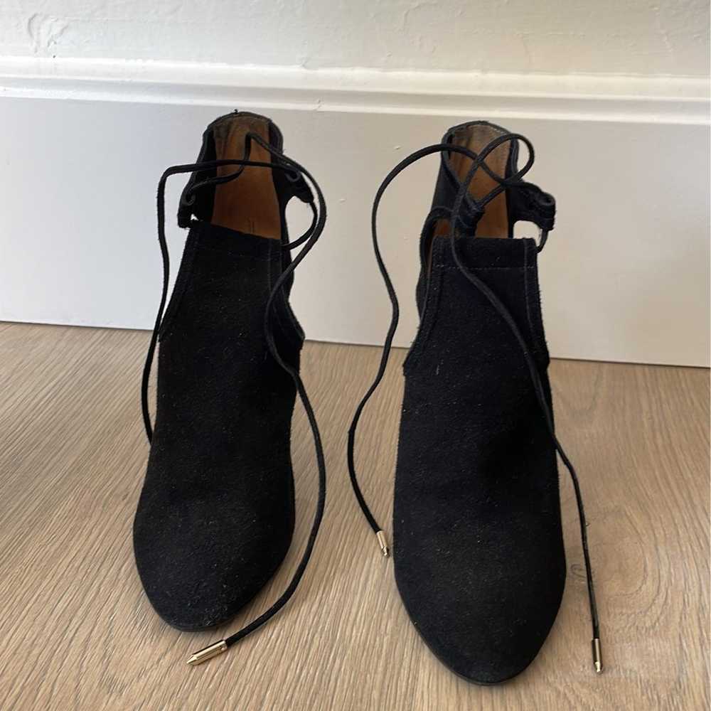 Aquazzura black suede heels with shoe bag - image 1