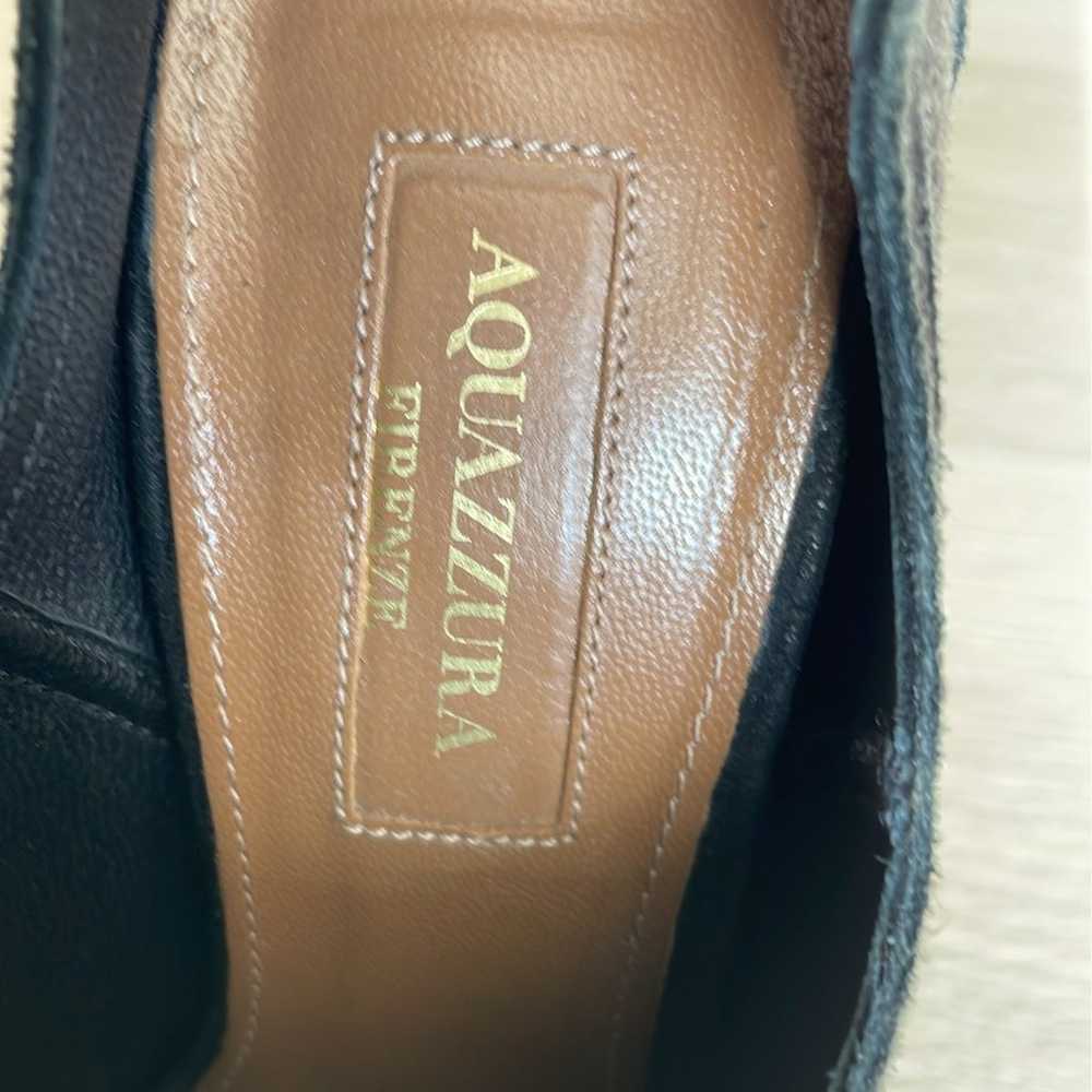 Aquazzura black suede heels with shoe bag - image 3