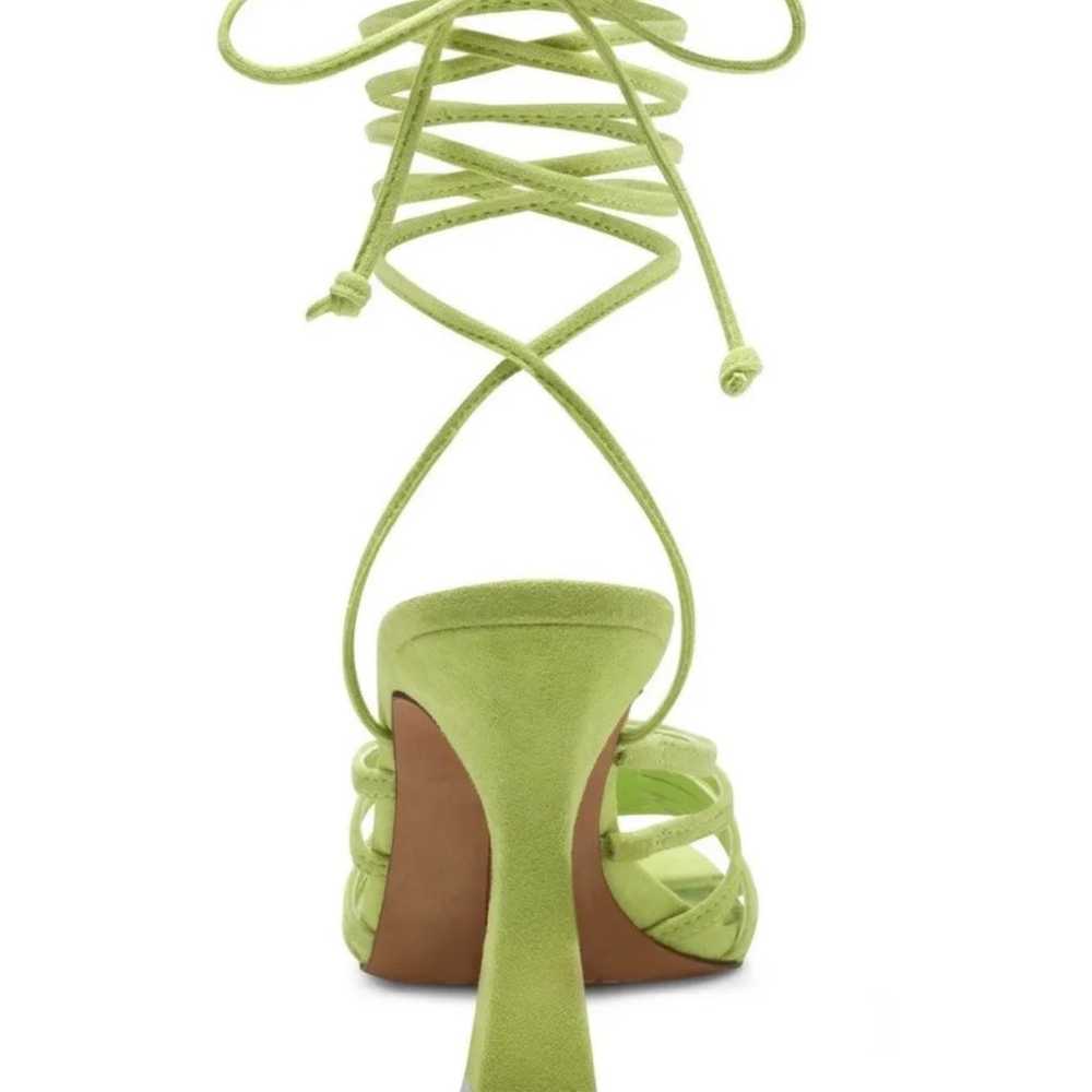 Lime Green Topstitching Strap Ankle Wrap Vince Ca… - image 3