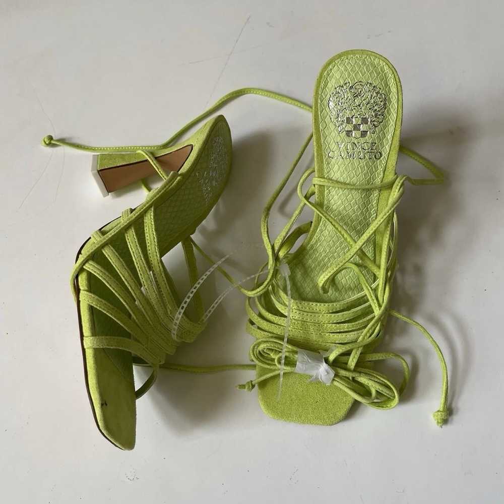Lime Green Topstitching Strap Ankle Wrap Vince Ca… - image 8