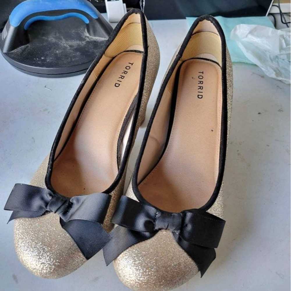Black and Gold torrid glitter Torrid Heels Size 1… - image 2
