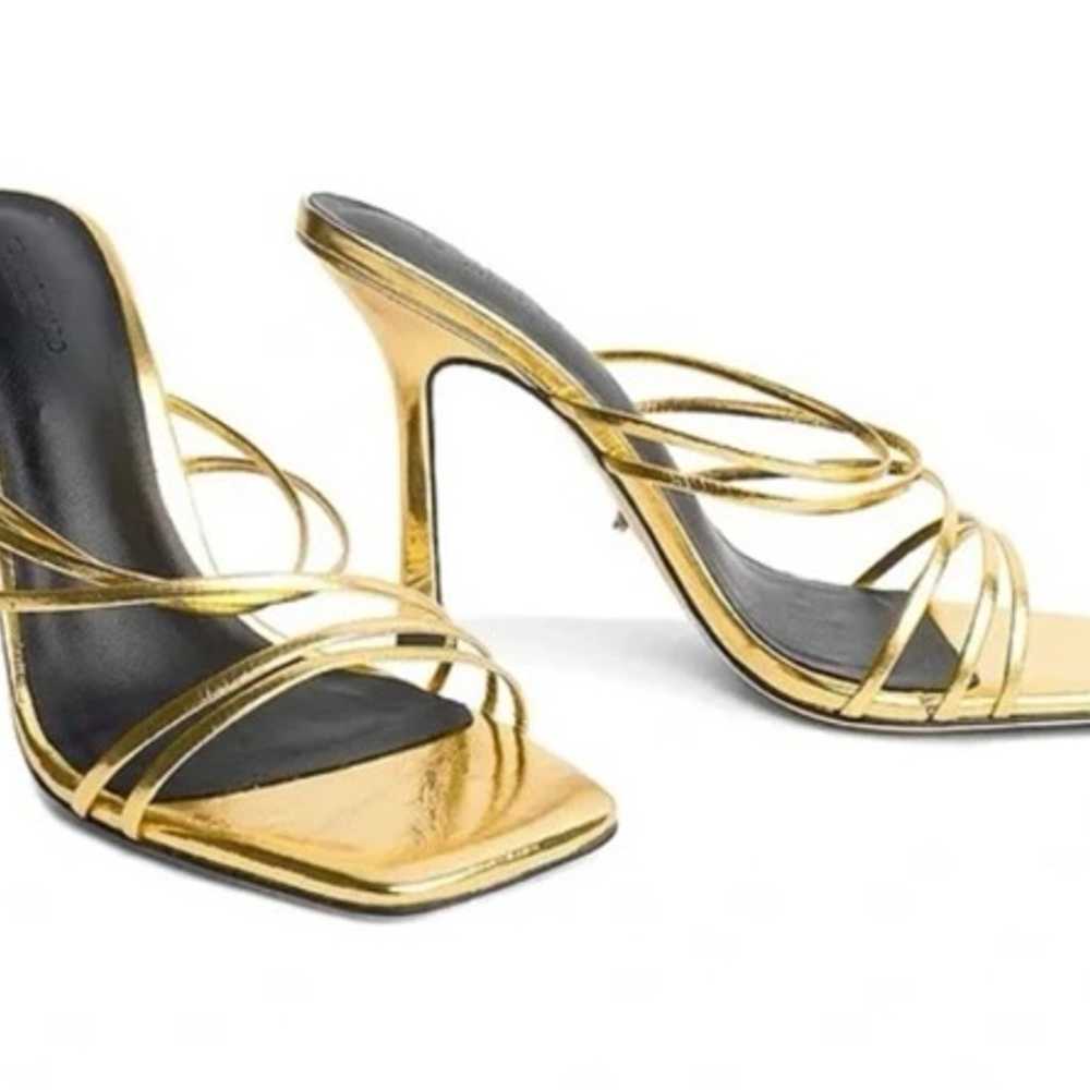 Tony Bianca Gold Patent Heels - image 1