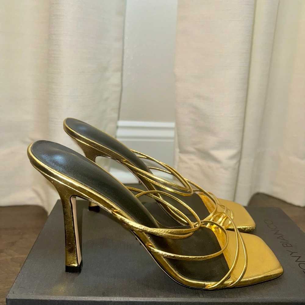 Tony Bianca Gold Patent Heels - image 3