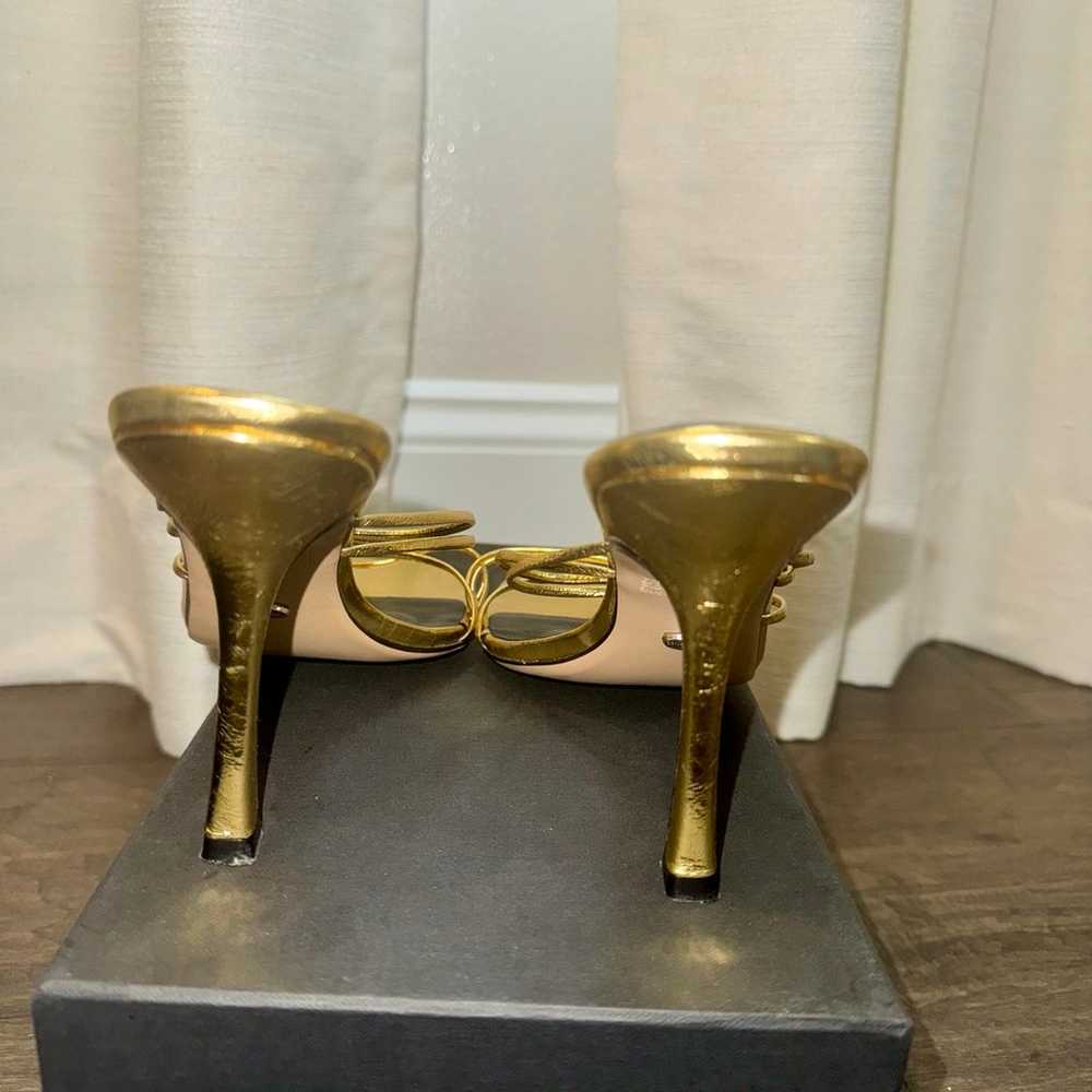 Tony Bianca Gold Patent Heels - image 4