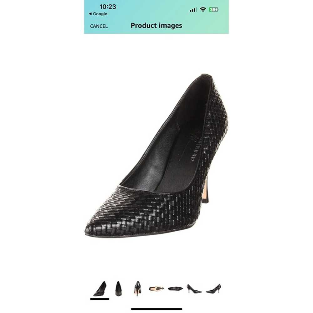 Donald J. Pilner Size 5.5 Carrie Black Woven Leat… - image 4