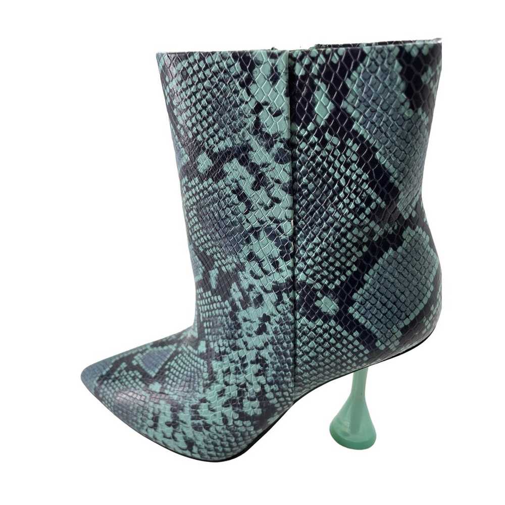 NEW GIANI BINI FAWLIE TEAL WATERS SNAKE PRINT BOO… - image 4