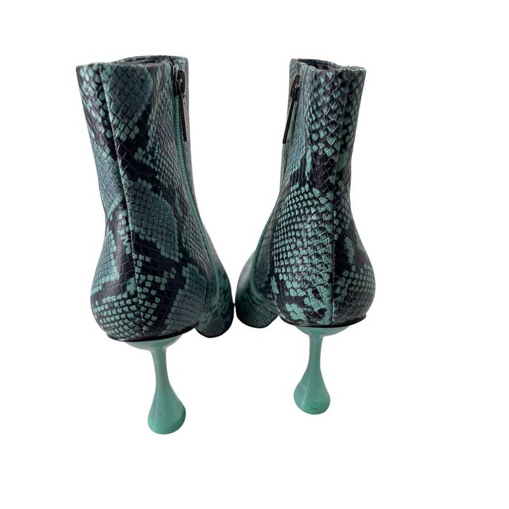 NEW GIANI BINI FAWLIE TEAL WATERS SNAKE PRINT BOO… - image 5