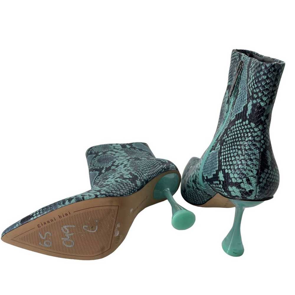 NEW GIANI BINI FAWLIE TEAL WATERS SNAKE PRINT BOO… - image 7