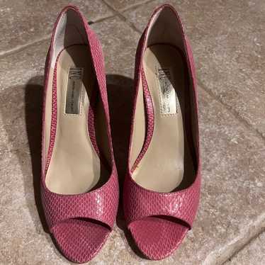 inc International Concepts Leather Pink Open Toe … - image 1