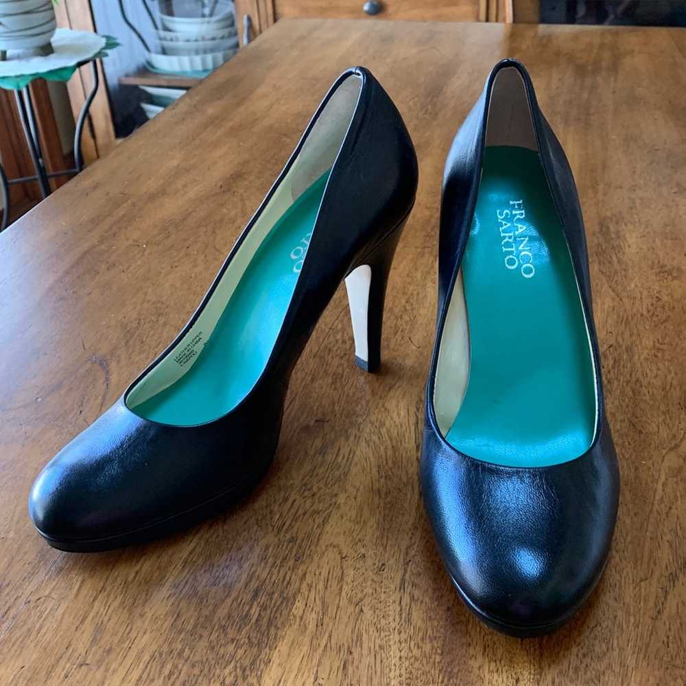 EUC Franco Sarto Black leather 3 inch heels. Worn… - image 8