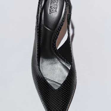 Zara leather sling back heel - image 1