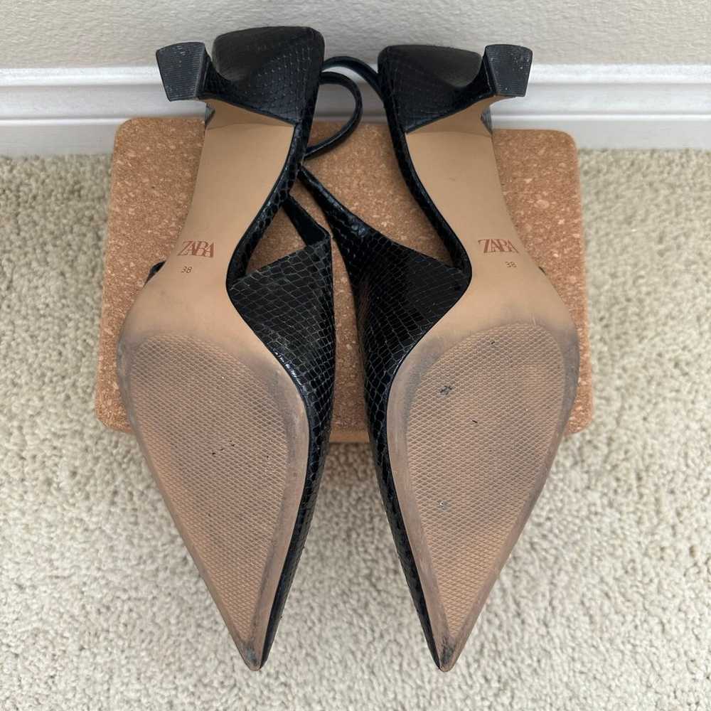 Zara leather sling back heel - image 4