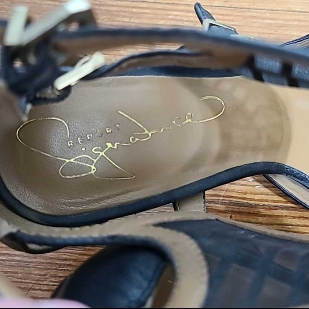 Report Signature Black Leather & Mesh Heels - image 5