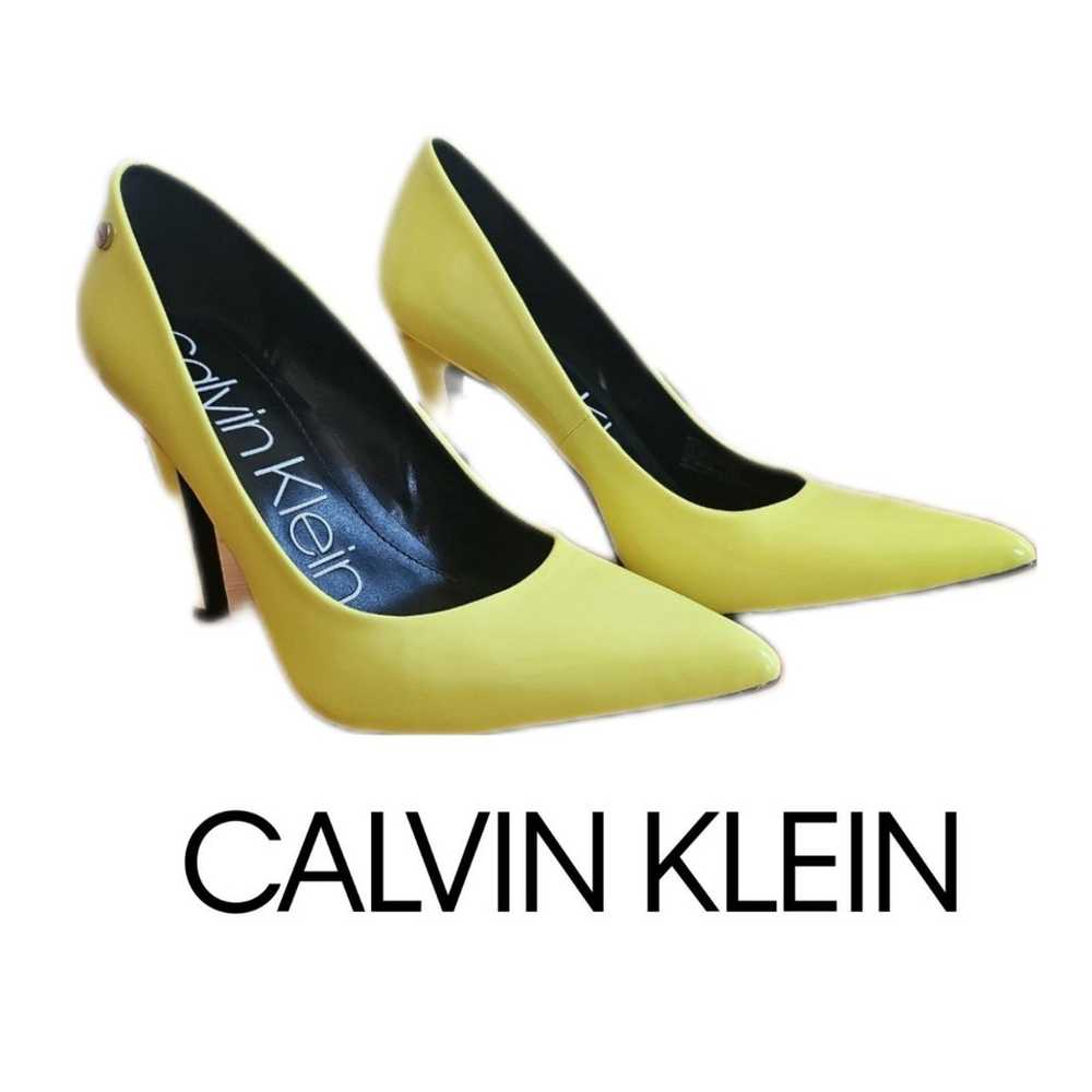 Calvin Klein BRIGHT YELLOW Statement Heels Stille… - image 1