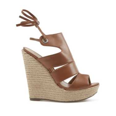 Schutz Ilione platform wedge heels leather and ra… - image 1