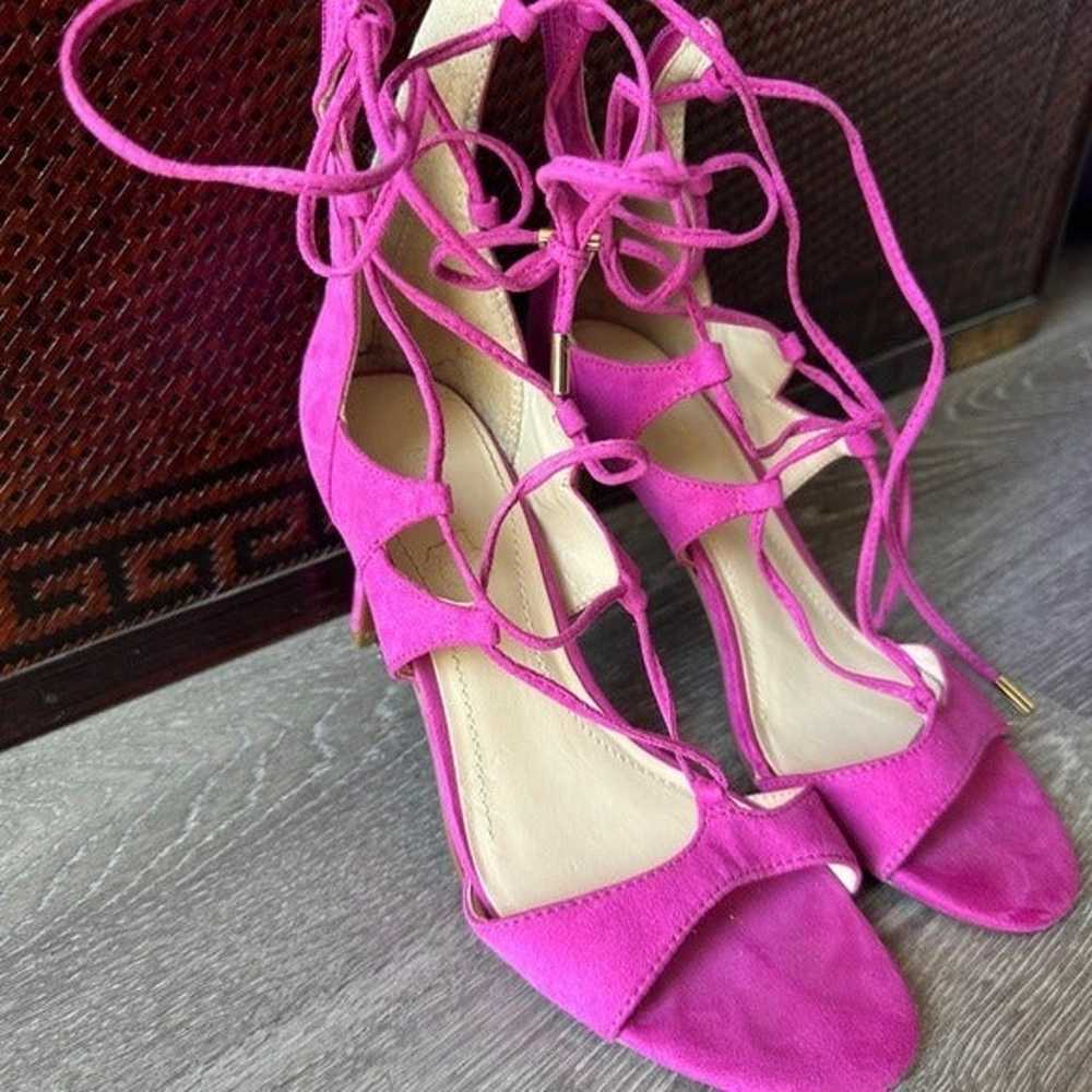 Marc Fisher vintage suede pink purple magenta hee… - image 1