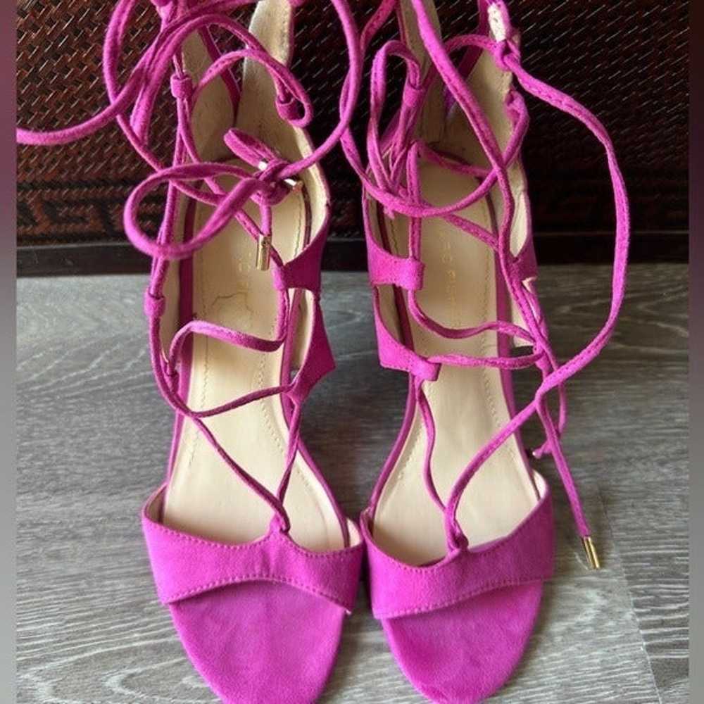 Marc Fisher vintage suede pink purple magenta hee… - image 2