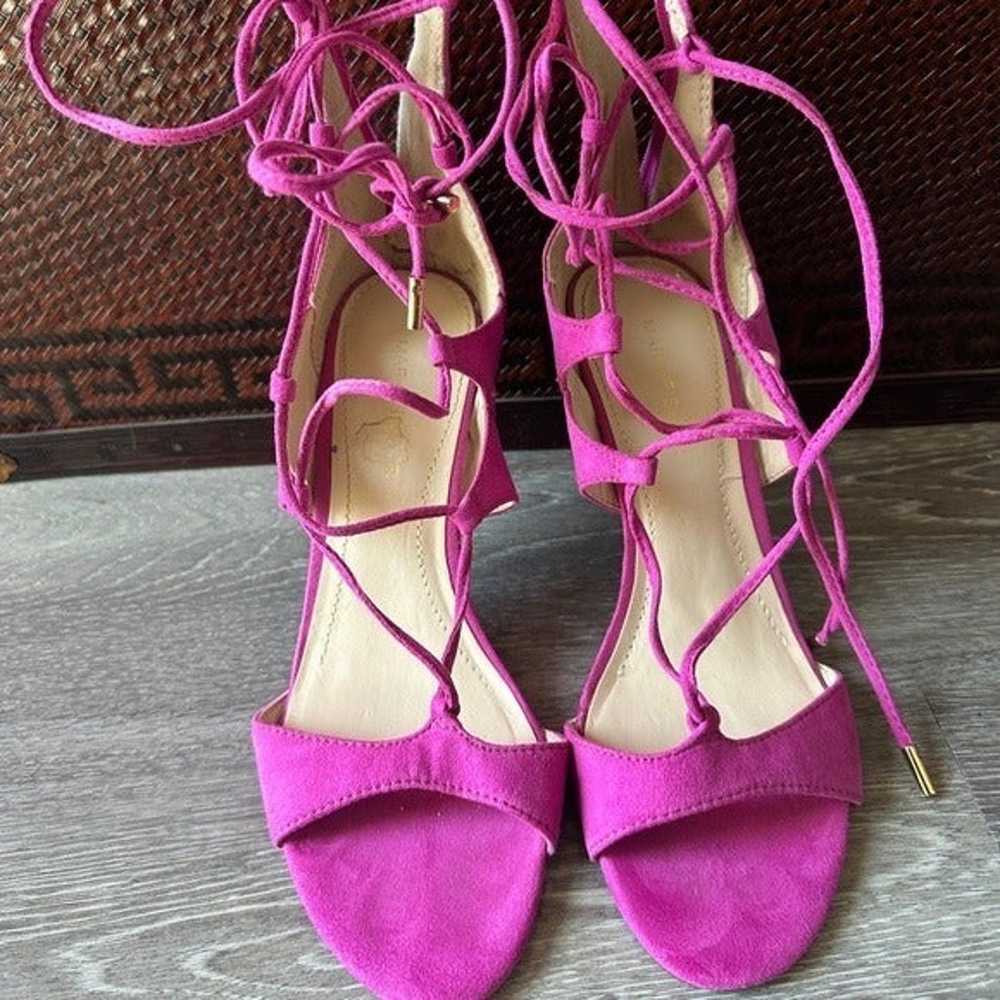 Marc Fisher vintage suede pink purple magenta hee… - image 3