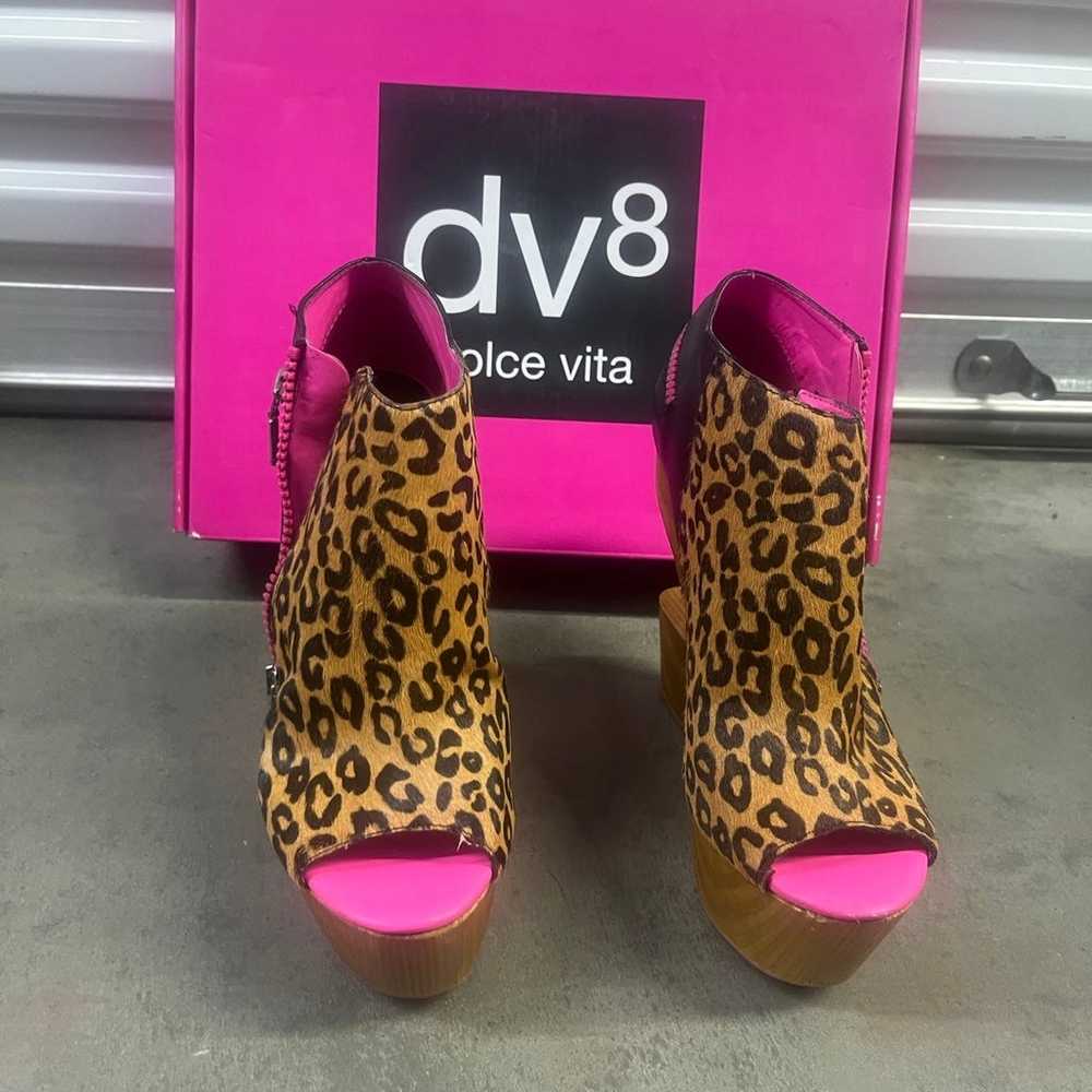 Dolce Vita Jannette Leopard Calf Hair Dv8 Heels S… - image 3