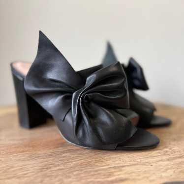 Avec Les Filles Black Marie Heeled Sandals w/Bow,… - image 1