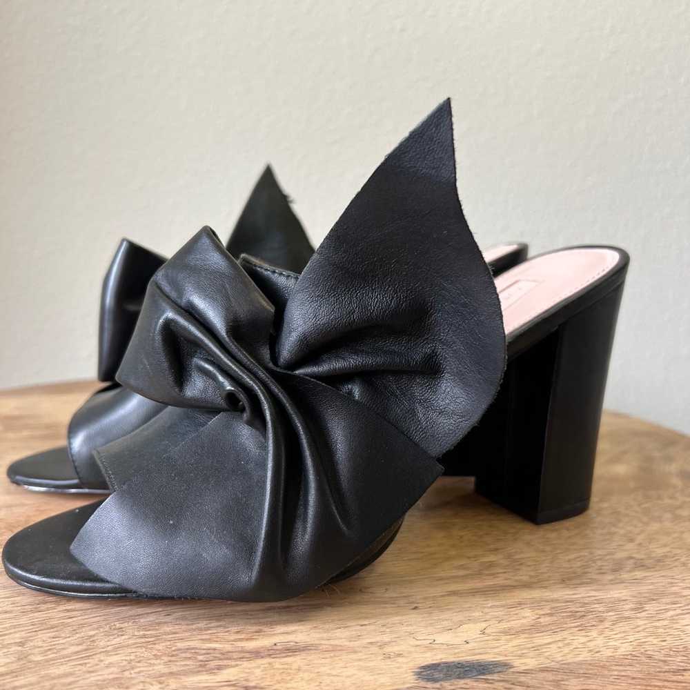 Avec Les Filles Black Marie Heeled Sandals w/Bow,… - image 2