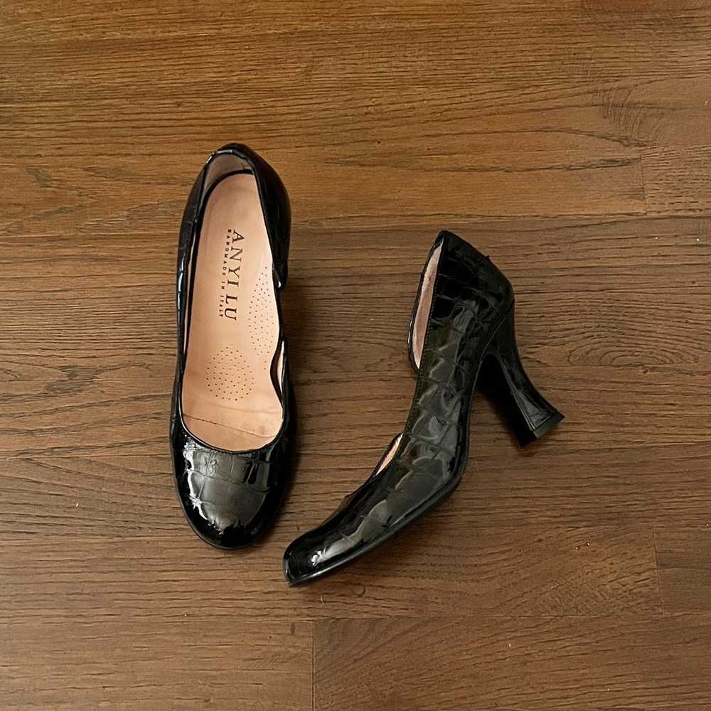 Anyi Lu Black D’Orsay Patent Leather Women's Pump - image 2