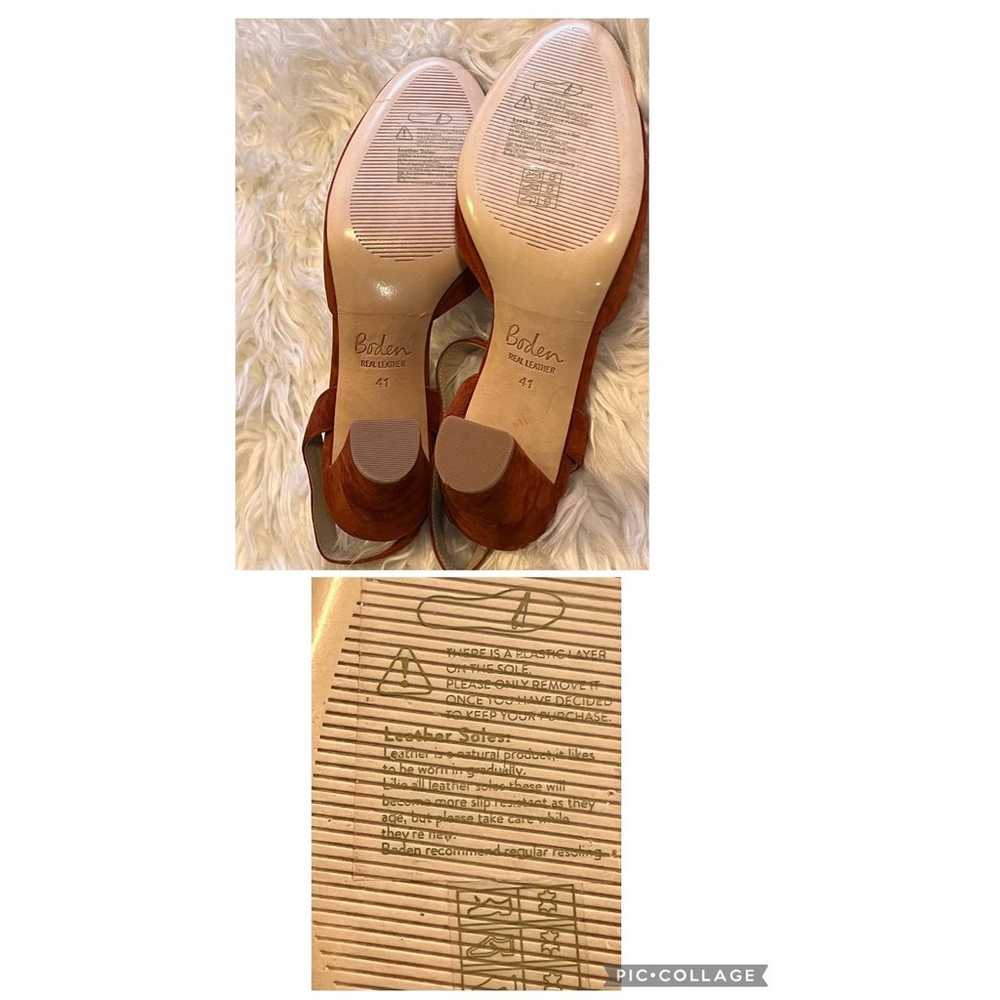 Boden Bessie Burnt orange Block heel Leather shoe… - image 3