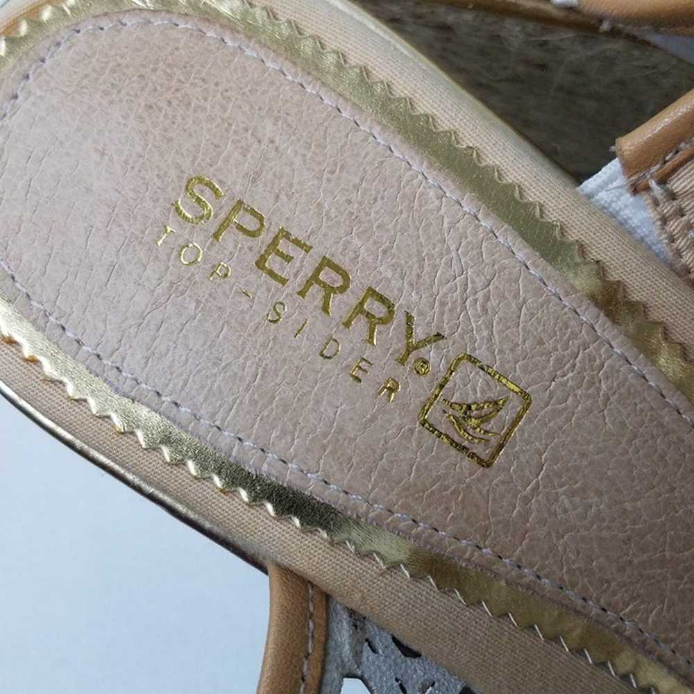 SPERRY TOP-SIDER "Florina" White & Tan Wedge Espa… - image 4