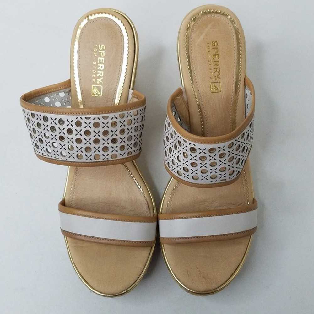 SPERRY TOP-SIDER "Florina" White & Tan Wedge Espa… - image 7