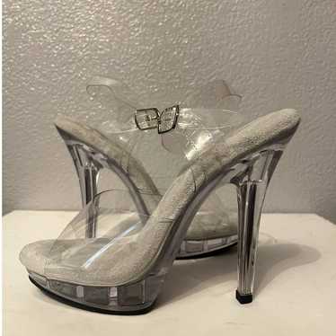 Fabulicious Glory clear platform heels 7 NWOT - image 1