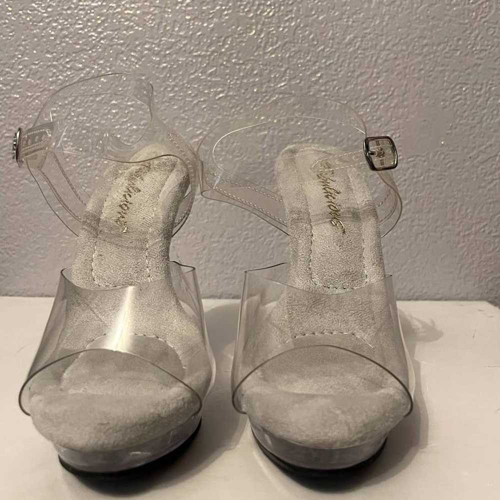 Fabulicious Glory clear platform heels 7 NWOT - image 2