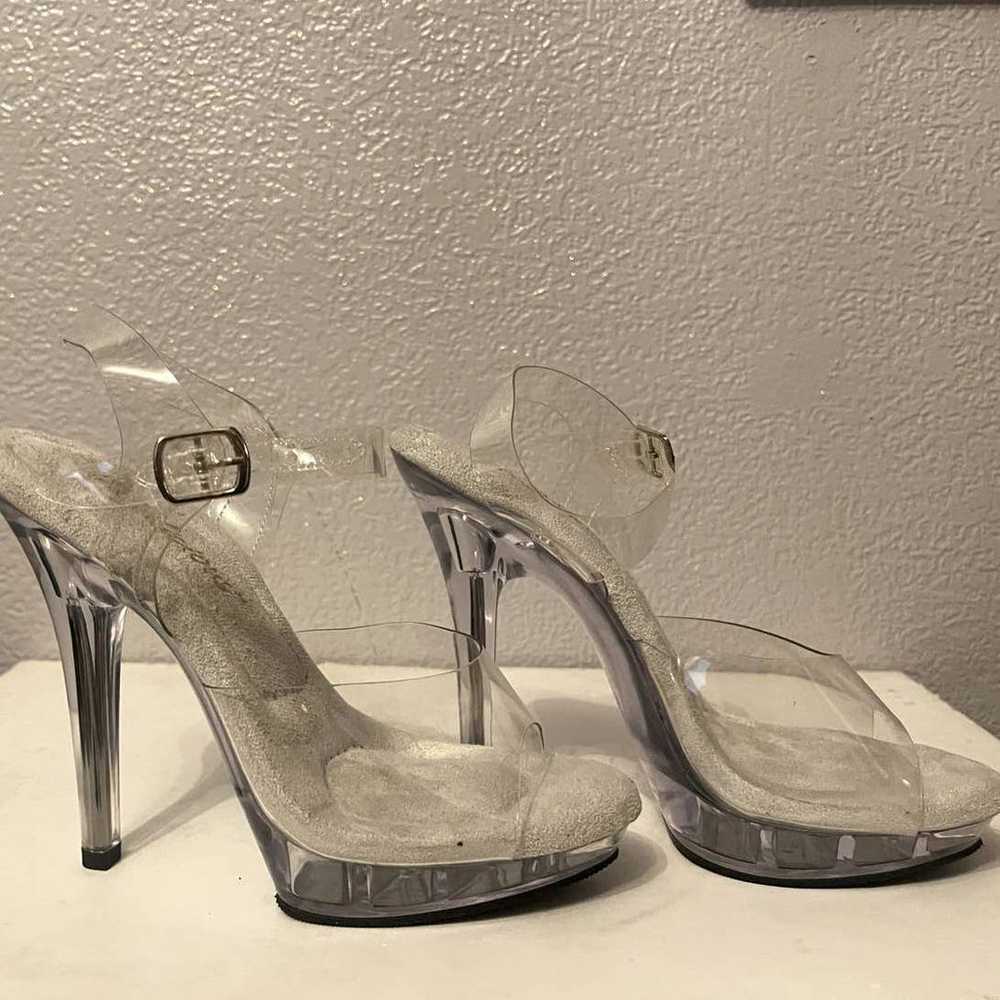 Fabulicious Glory clear platform heels 7 NWOT - image 4