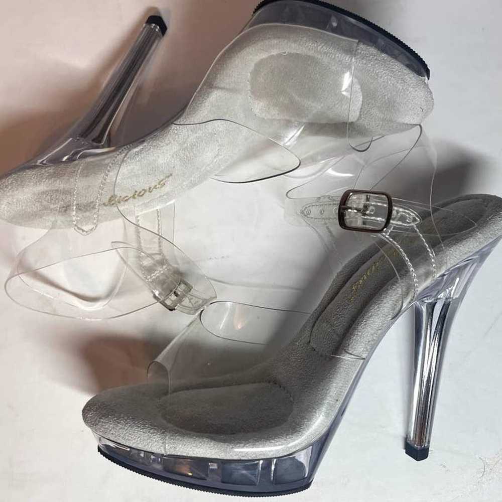 Fabulicious Glory clear platform heels 7 NWOT - image 6